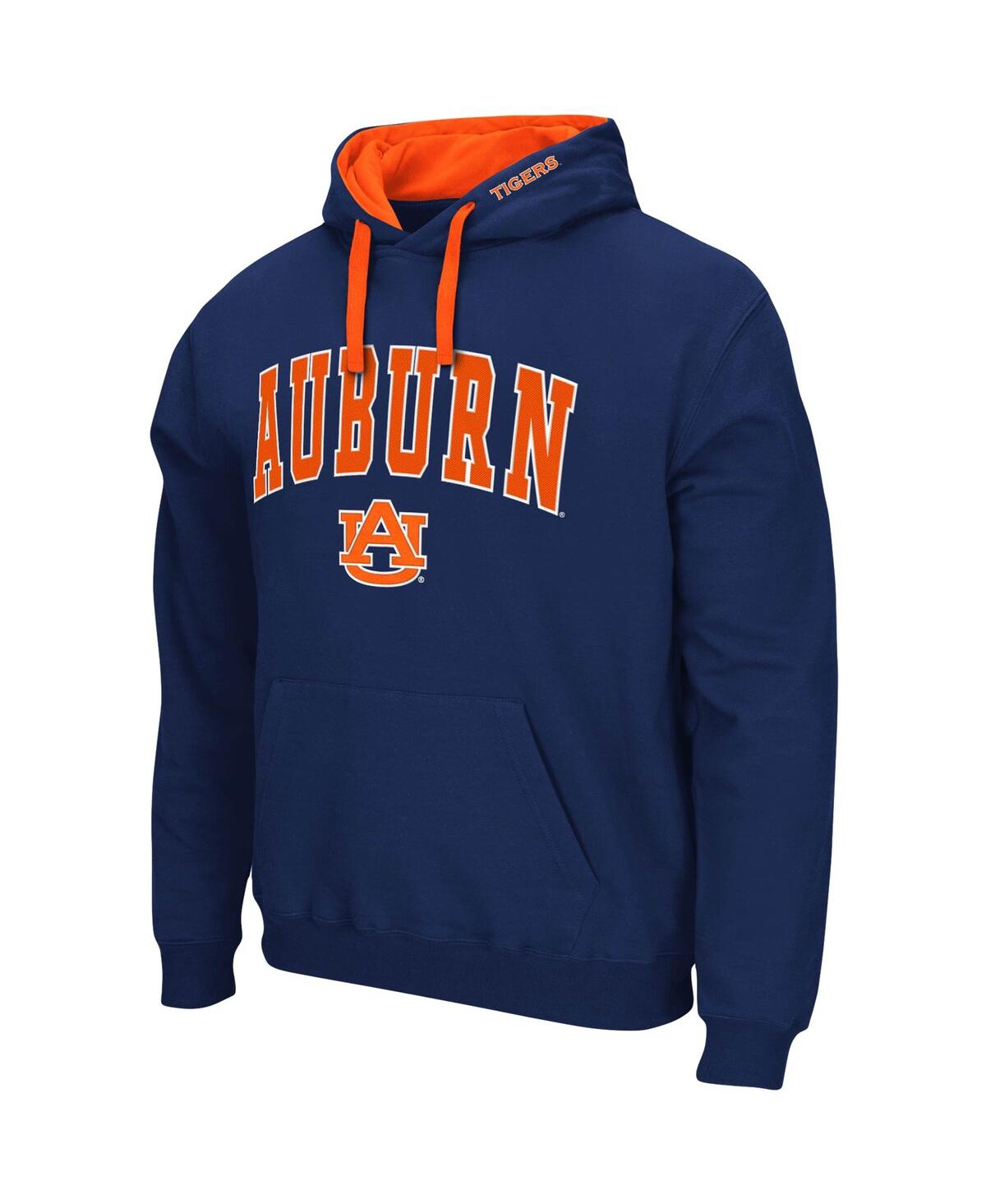 Colosseum Men's Navy Auburn Tigers Arch And Logo 3.0 Pullover Hoodie In Navy