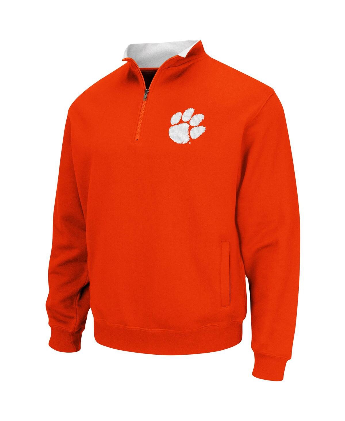 Shop Colosseum Men's  Orange Clemson Tigers Big And Tall Tortugas Quarter-zip Jacket