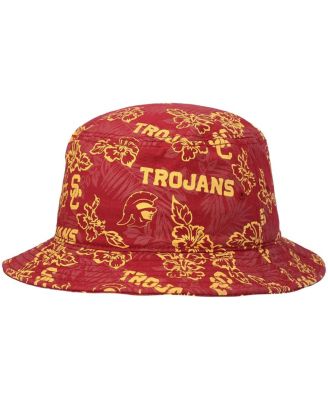 Mens Reyn Spooner Cardinal USC Trojans Floral Bucket Hat 7590₽