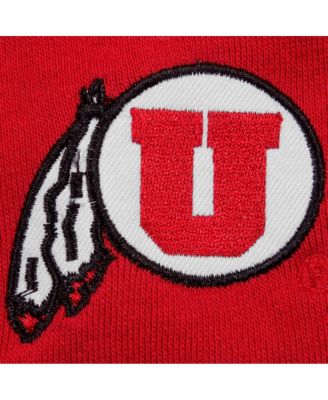 Women's Red Utah Utes Arched Name Full-Zip Hoodie