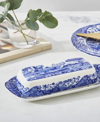 Blue Italian Butter Dish