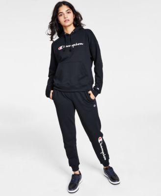 Champion Women's Relaxed Logo Print Hoodie & Sweatpant Jogger