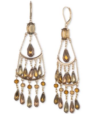 Lauren Ralph Lauren - Gold-Tone Briolette Stone Chandelier Earrings