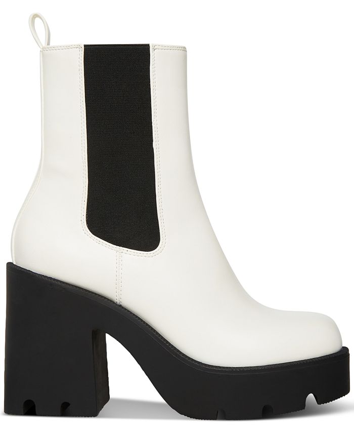 steve madden women's hesitant lug sole chelsea booties