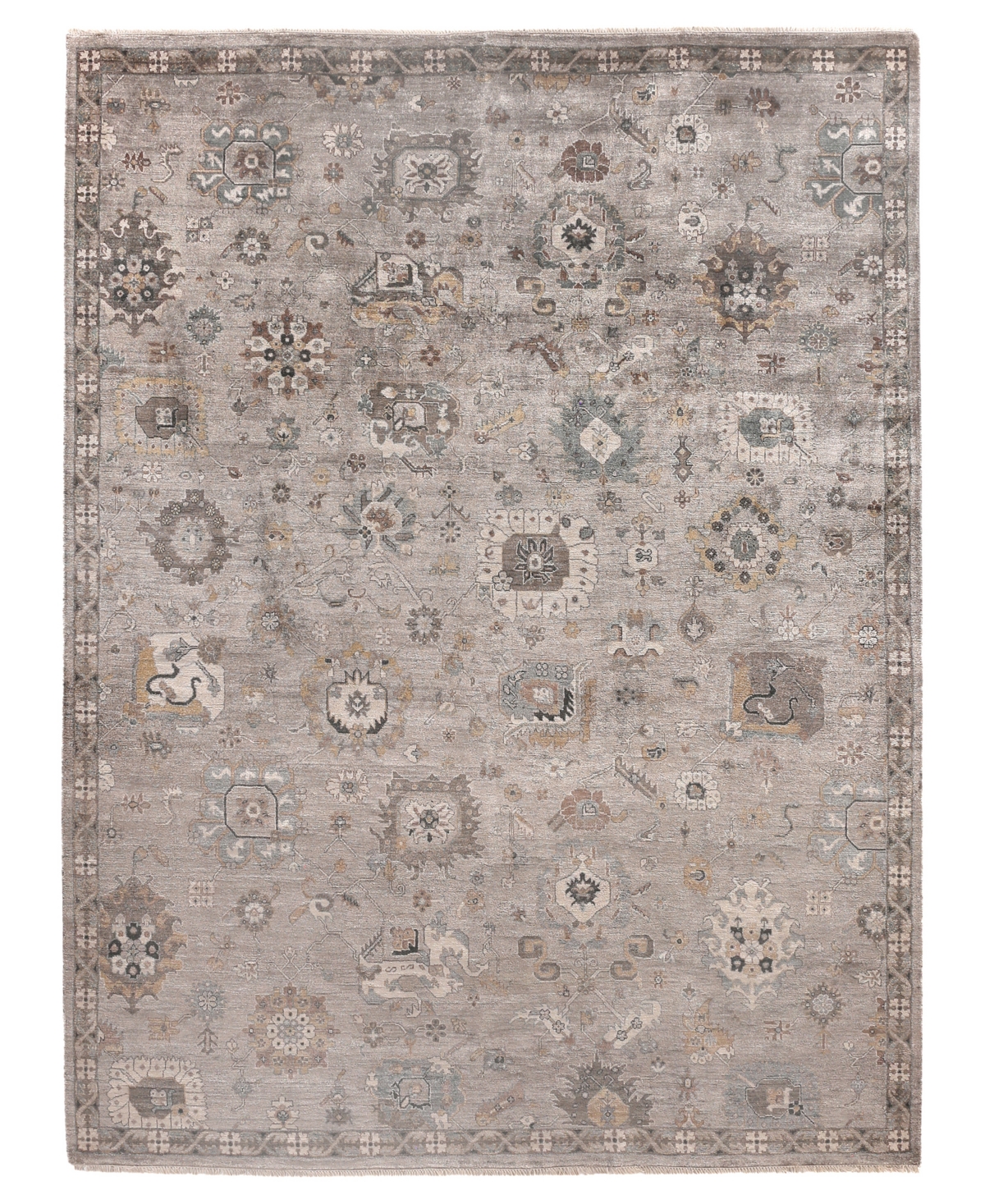 Exquisite Rugs Museum Er5198 6' X 9' Area Rug In Silver Tone