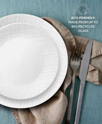 Embossed Linen Weave 12 Pc. Dinnerware Set, Service for 4