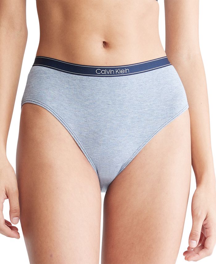 Calvin Klein Women`s High-Rise Logo Elastic Bikini Panties 3 Pack