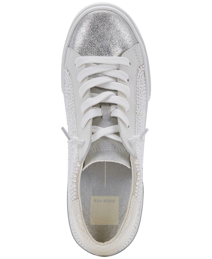 Dolce Vita Women's Zina Embellished Lace-Up Sneakers - Macy's