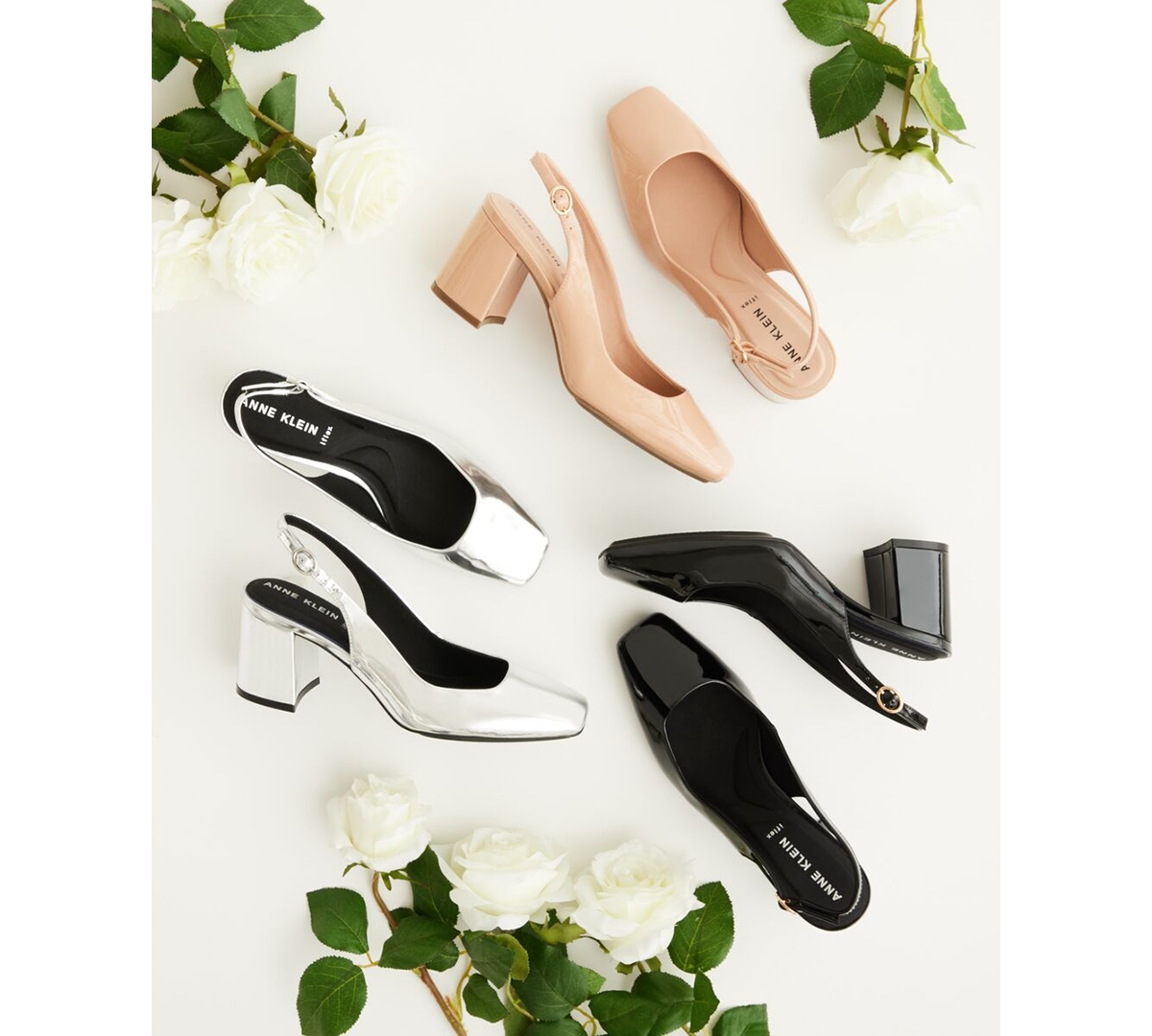 Shop Anne Klein Women's Laney Sling Back Dress Heel Sandals In Fuschia Patent