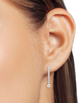 Lab-Created Diamond Dangle Earrings (1/6 ct. t.w.) in Sterling Silver or  14K Gold-Plated Sterling Silver