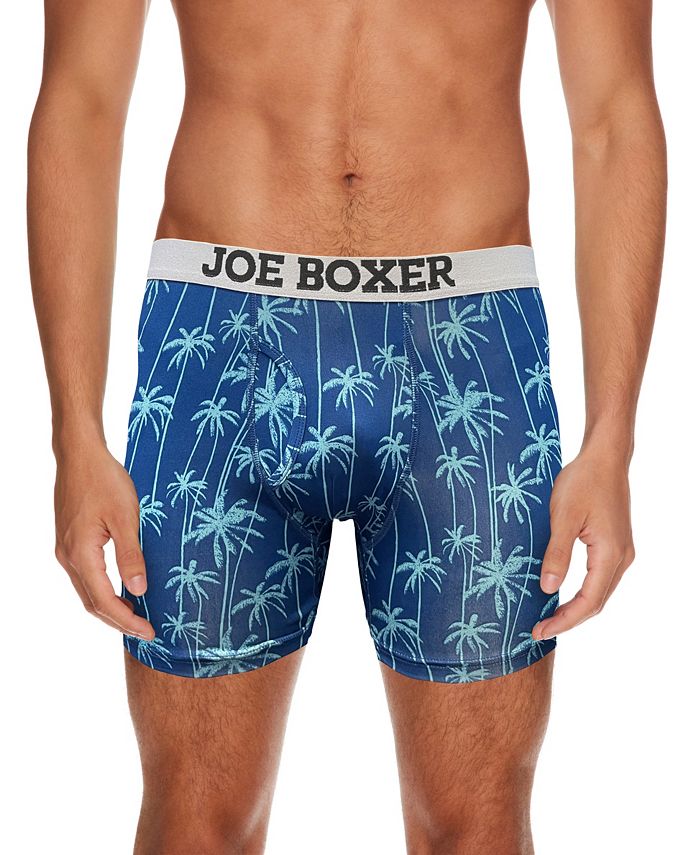 Joe Boxer Men's Palm Trees Performance Boxer Briefs, Pack of 4 Macy's