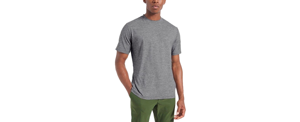 Shop Ben Sherman Men's Marled Moisture-wicking Short-sleeve Performance T-shirt In Grey Heather