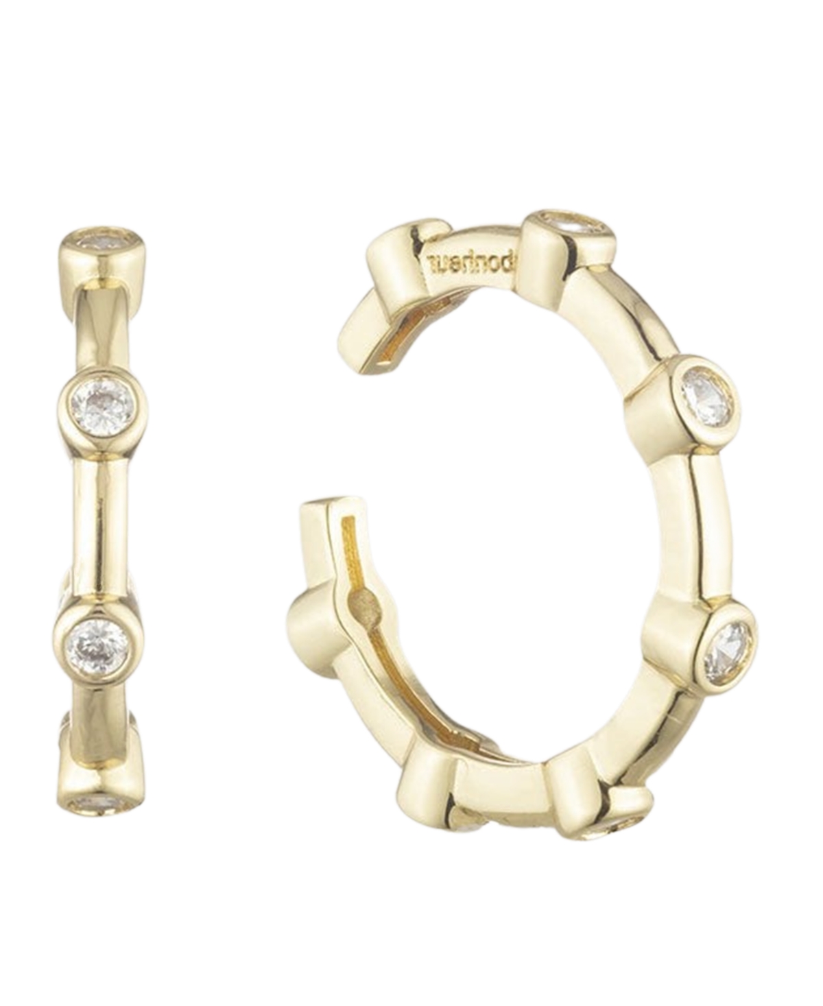Bonheur Jewelry Diana Ear Cuff Earrings In Karat Gold Plated Brass