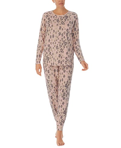 Cuddl Duds Women's Printed 3/4-Sleeve Pajamas Set - Macy's