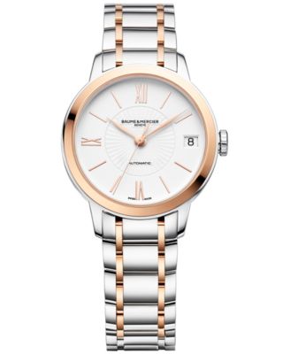 Baume Mercier Women s Swiss Automatic Classima Two Tone Stainless Steel Bracelet Watch 31mm Macy s