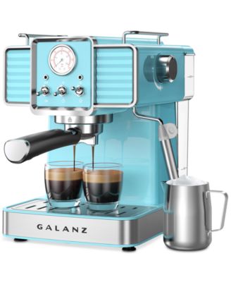 Galanz - Retro 2-Cup Espresso Machine With Milk Frother
