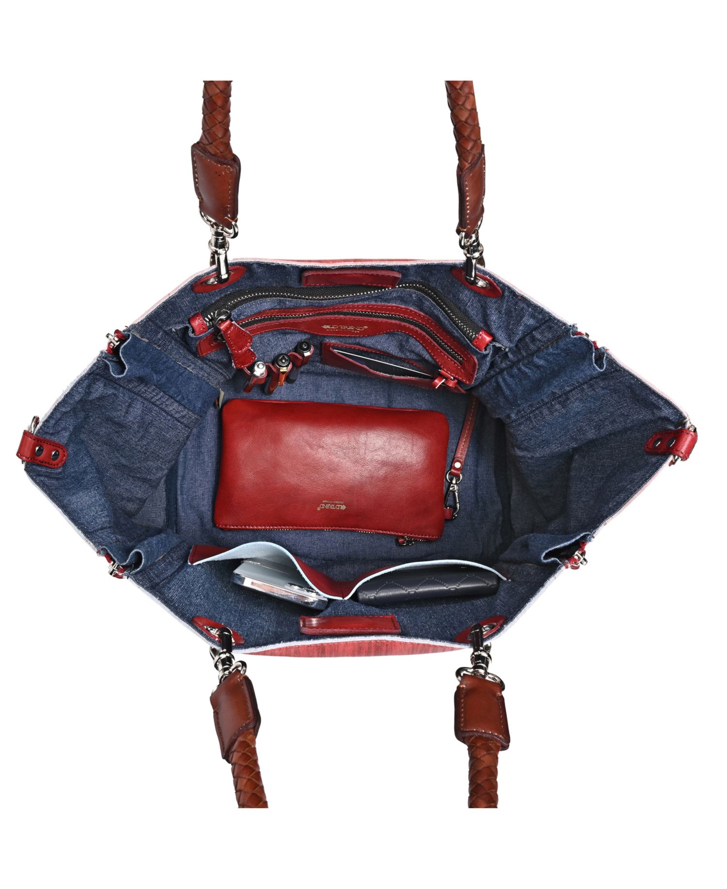 Women's Barracuda Hand Painted Clasp Closure Tote Bag