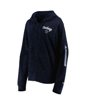 Women's Navy Dallas Cowboys Reverse Full-Zip Hoodie
