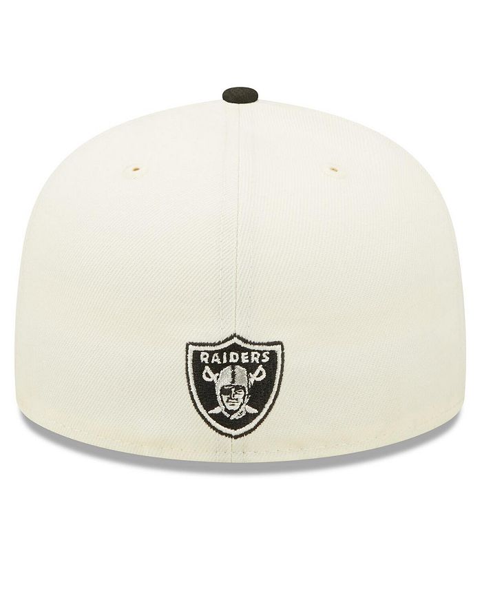 New Era Men's Cream, Black Las Vegas Raiders 2022 Sideline 59FIFTY
