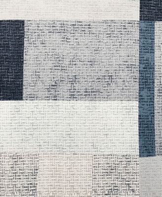 Valerie Blockade Geometric Blocks Semi-Sheer Grommet Curtain Panel