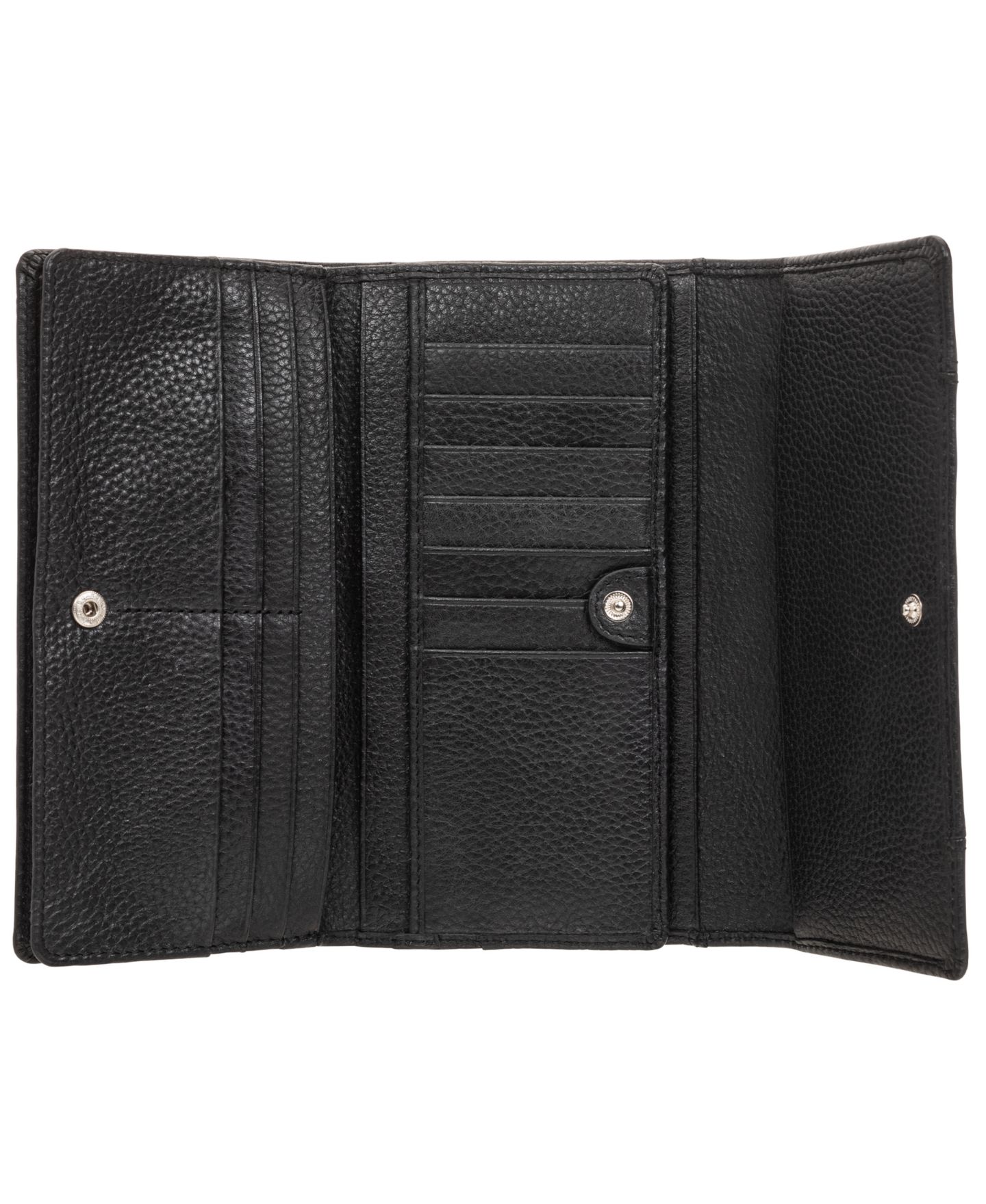 Женский трёхсложный кошелёк Mancini Pebbled Collection с защитой RFID, цвет: Чёрный — фото 4