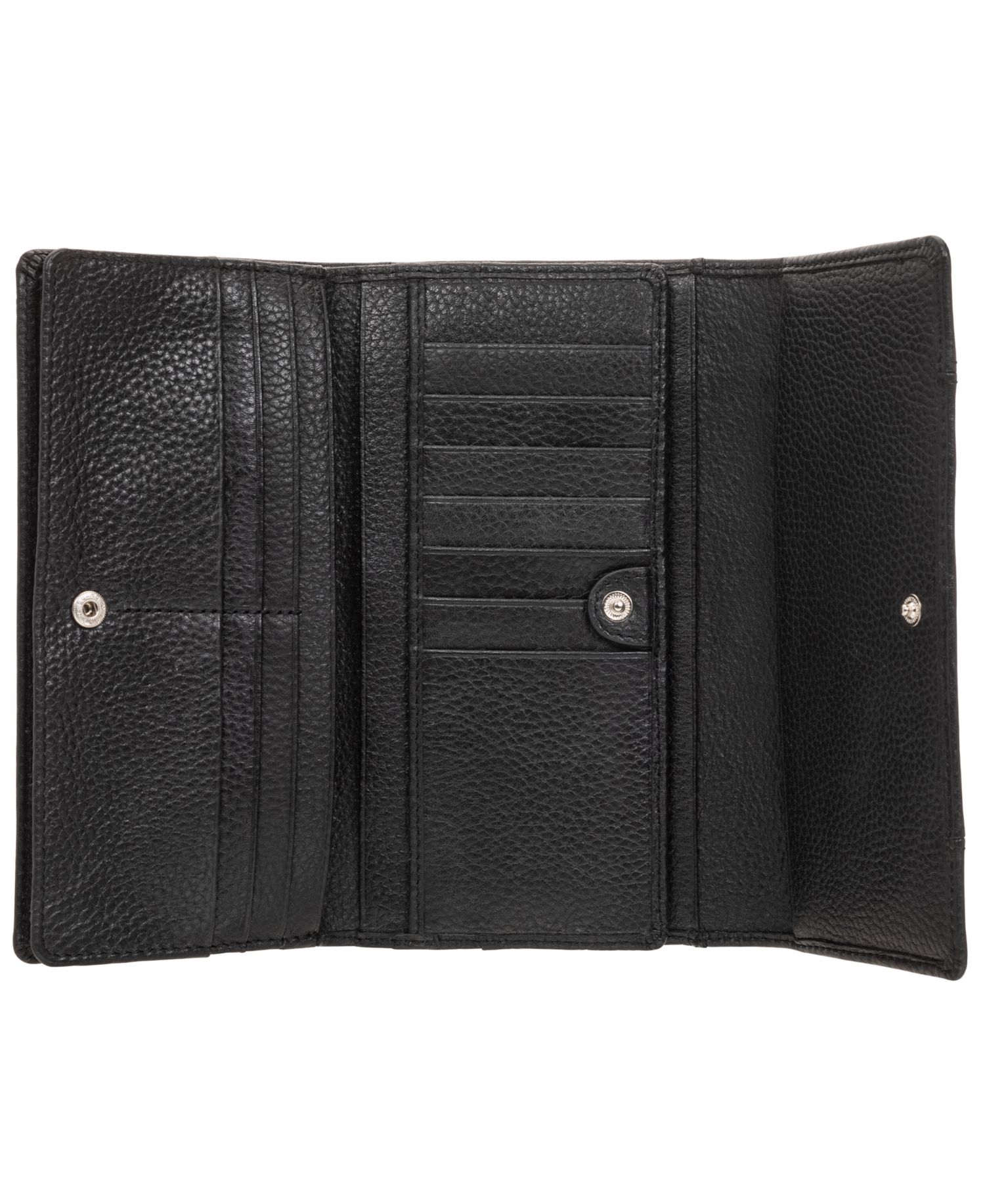 Women's Pebbled Collection RFID Secure Trifold Wing Wallet