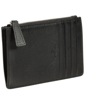 Women's Basket Weave Collection RFID Secure Card Case and Coin Pocket