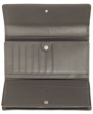 Women's Basket Weave Collection RFID Secure Quadruple Fold Wallet