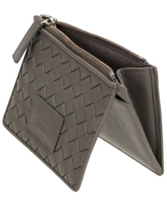 Women's Basket Weave Collection RFID Secure Card Case and Coin Pocket