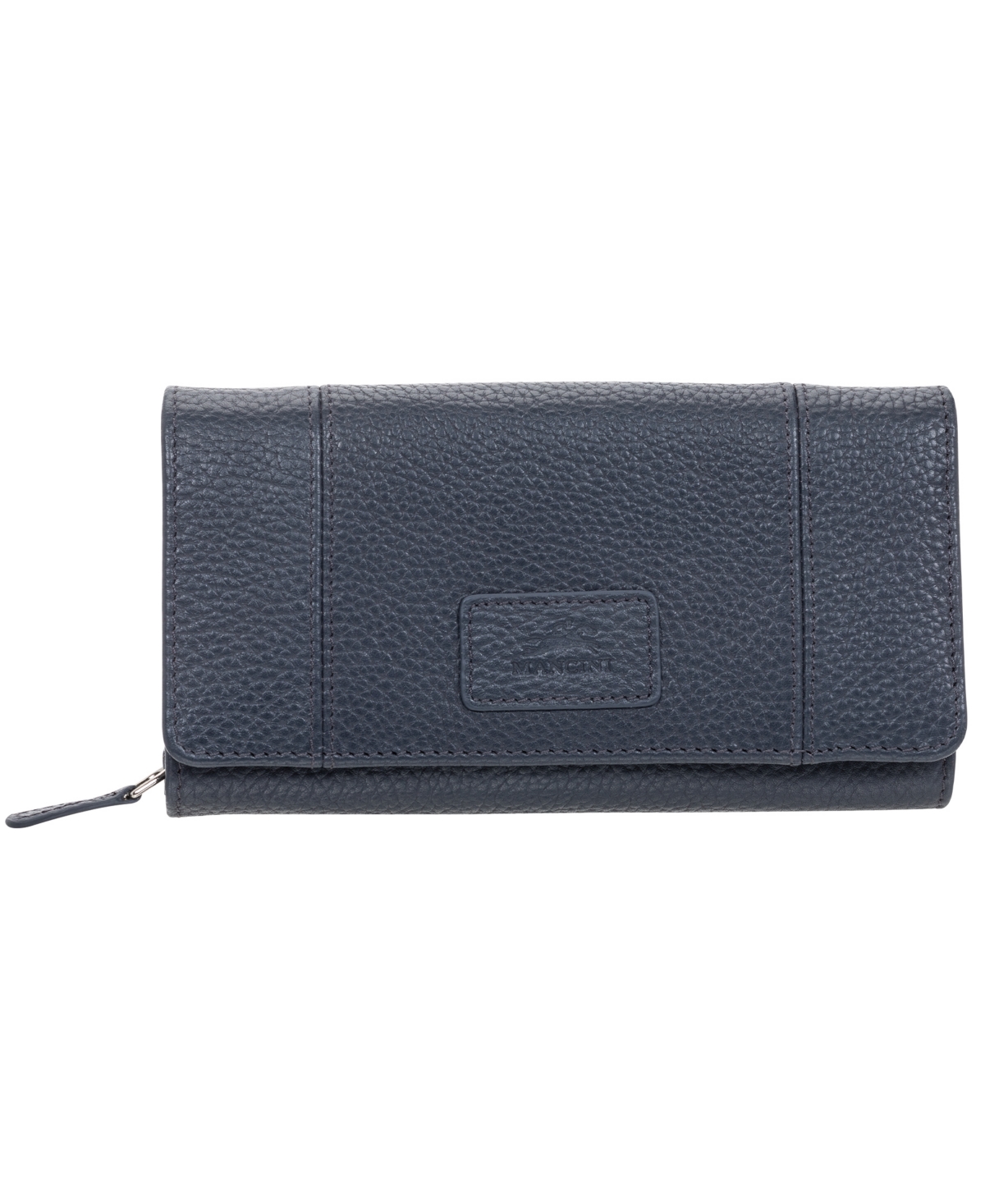 Women's Pebbled Collection Rfid Secure Mini Clutch Wallet - Navy