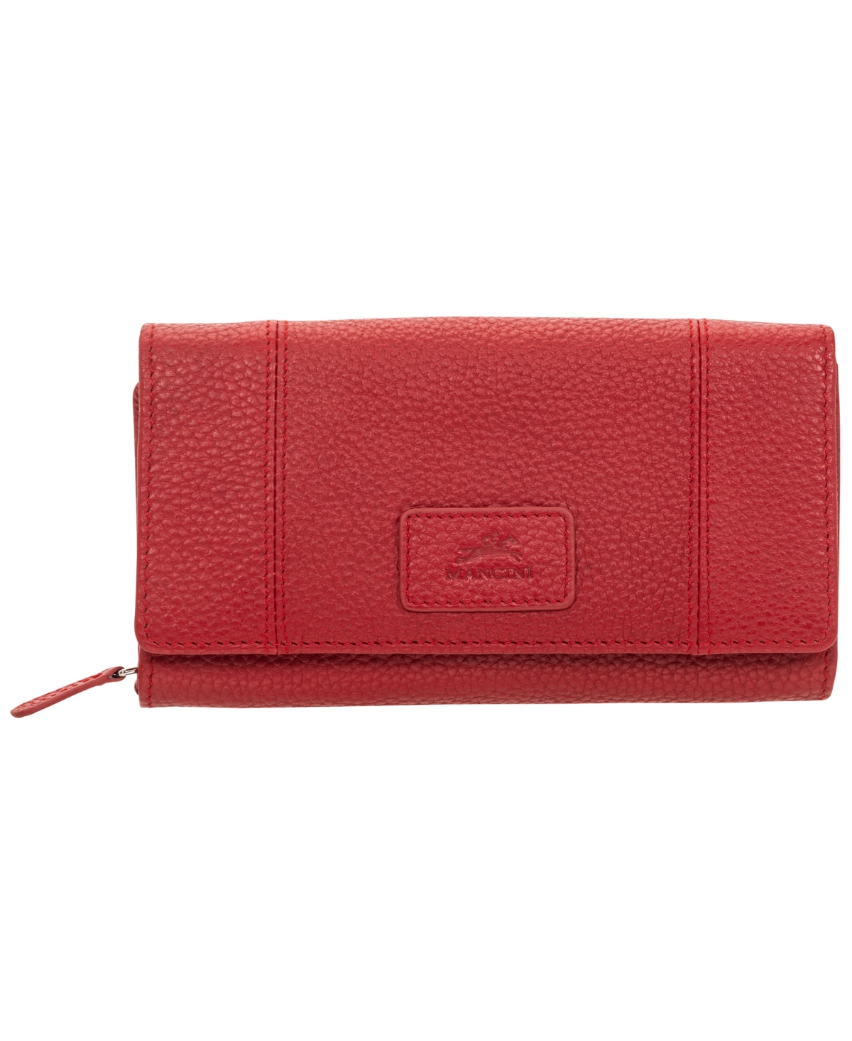 Mancini Women's Pebbled Collection Rfid Secure Mini Clutch Wallet
