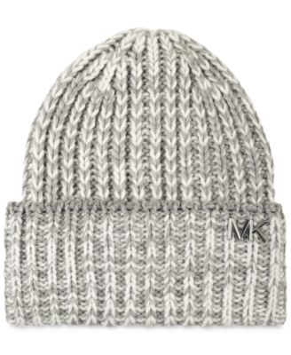 Michael Kors - Metallic Stripe Ribbed Marled Cuff Hat