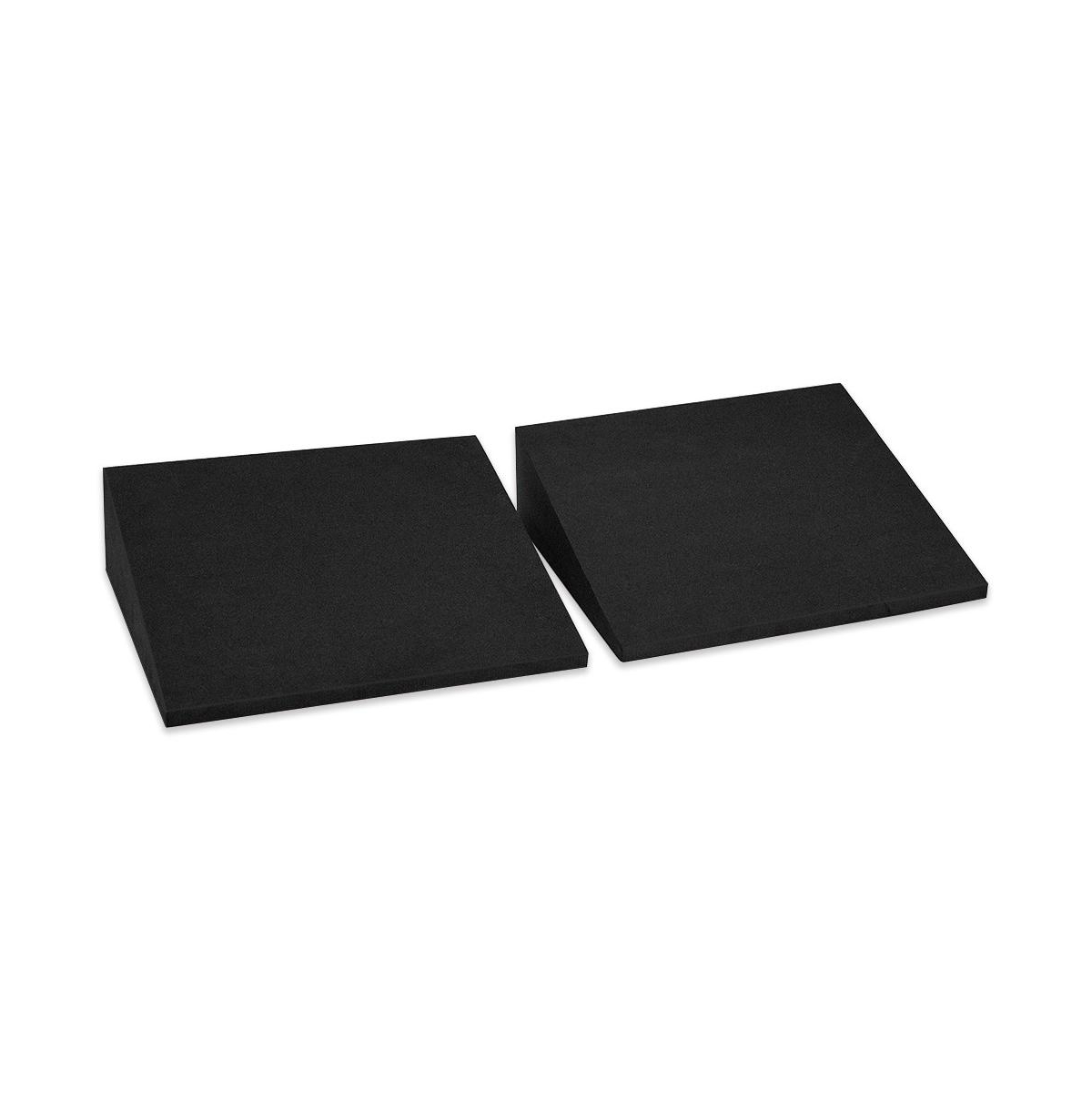 13" Large Slant Yoga Foam Wedge, Knee Pad, One Pair - Black