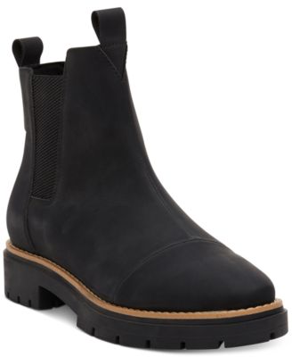 TOMS - Women's Skylar Pull-On Lug-Sole Chelsea Booties