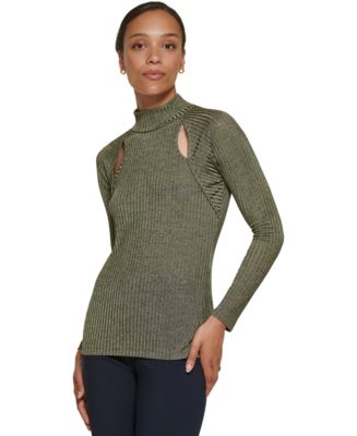(取寄) ダナキャランニューヨーク レディース ロング スリーブ カットアウト ショルダー セーター DKNY women Long Sleeve Cutout Shoulder Sweater Smoke Grey Women's DKNY Long Sleeve Cutout Shoulder Sweater | Zappos.com