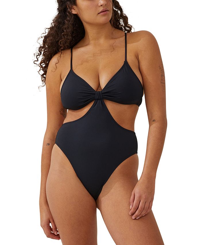 Macy's black one piece swimsuit on sale
