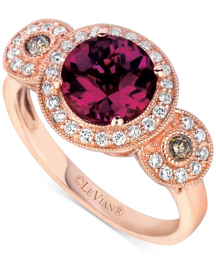 Le Vian Raspberry Rhodolite (2-1/5 ct. t.w.) & Diamond (1/3 ct. t.w ...
