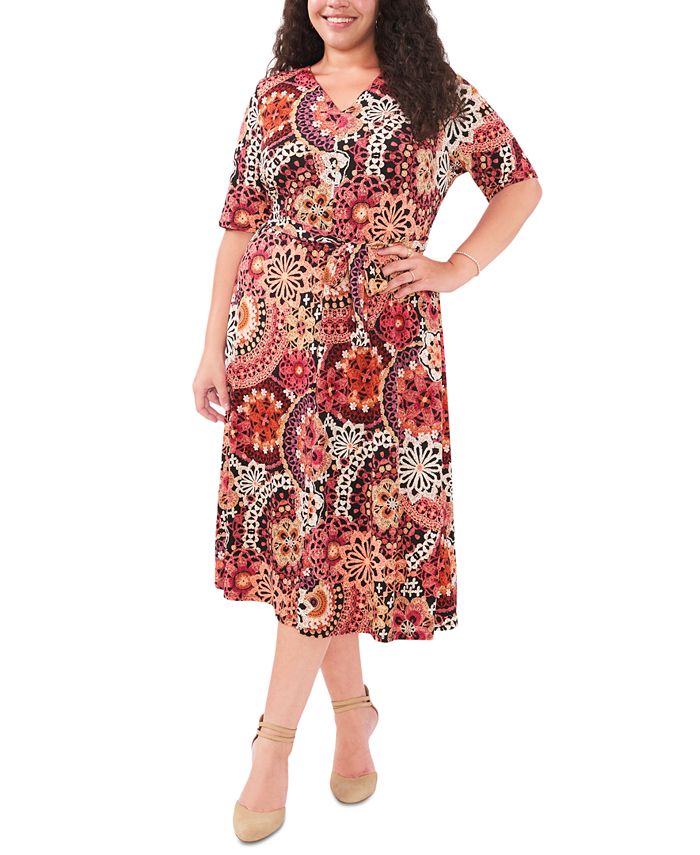 Jersey fit and flare midi 2025 dress