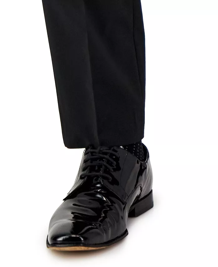 Men Unfinished Hem Modern-Fit Wool Blend Super Flex Stretch Tuxedo Pant - thumbnail 7