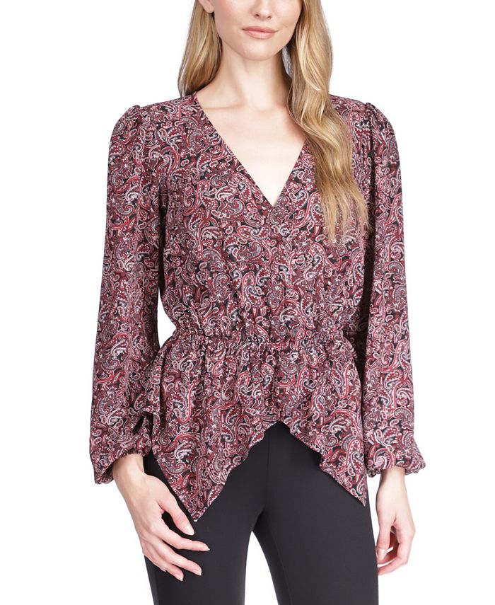 Michael kors paisley crepe blouse store