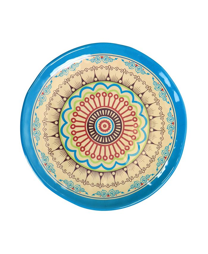 Elama Mandala Micaela 12 Piece Melamine Dinnerware Set, Service for 4