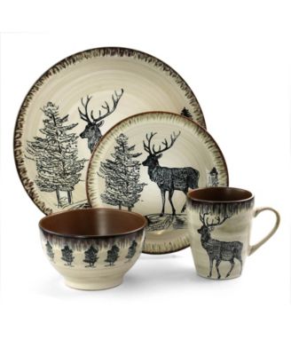 Wild Nature 16 Pc. Dinnerware, Service for 4