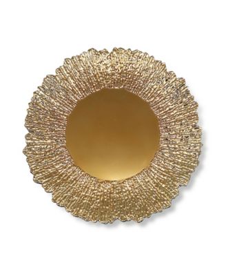 Sunbeam Charger Plates 13" Electroplated Set, 4 Pieces