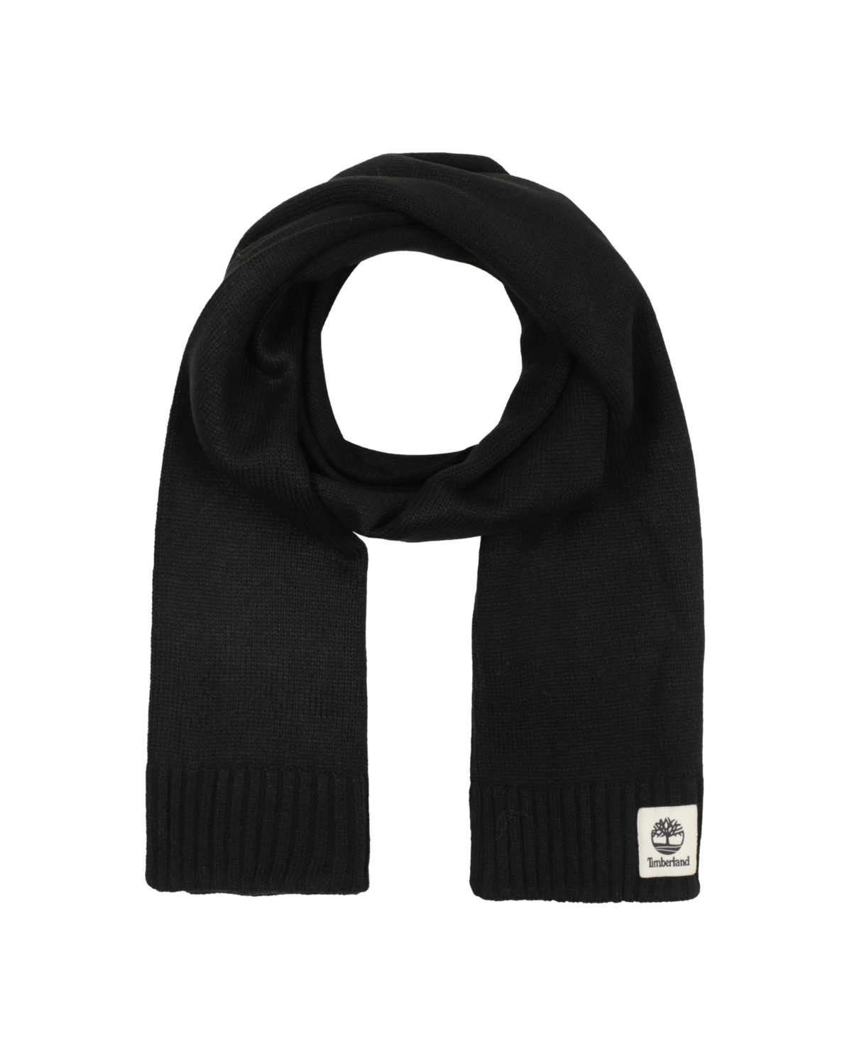 Timberland Women's Solid Ribbed Scarf In Black