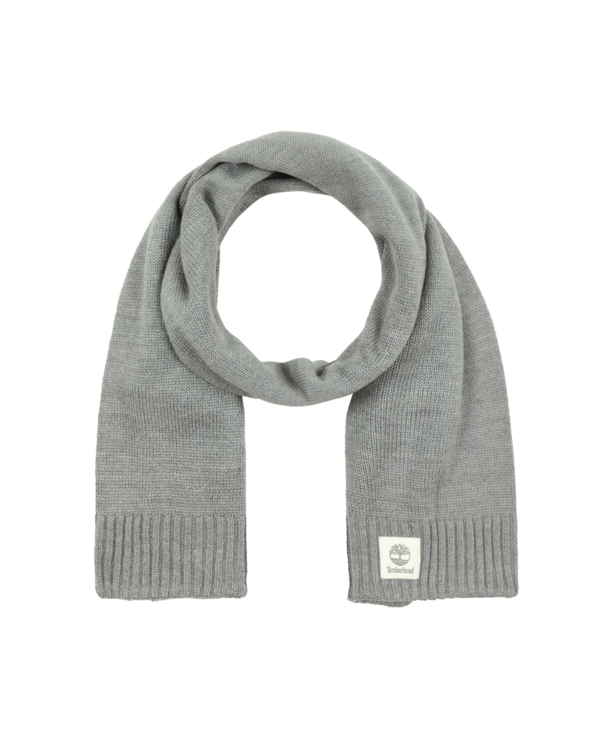 Timberland Women's Solid Ribbed Scarf In Light Gray Heather