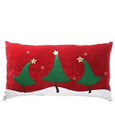 General Store Collection Lumbar Pillow with Christmas Trees