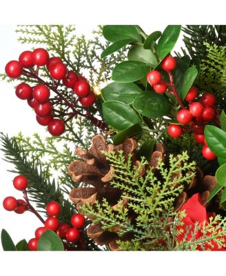 30" Decorated Vienna Waltz Wreath with LED Lights