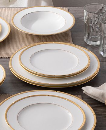Noritake Rochelle Gold Set of 4 Dinner Plates, Service For 4 - Macy's