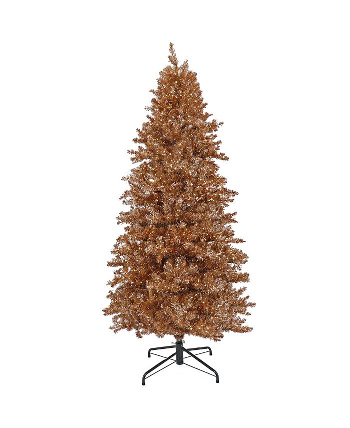 National Tree Company 9' PreLit Christmas Rose Metallic Tree Macy's