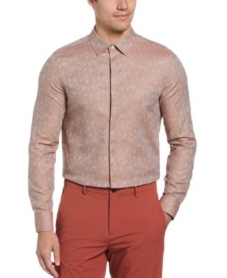 Perry Ellis - Men's Slim-Fit Jacquard Floral-Print Shirt